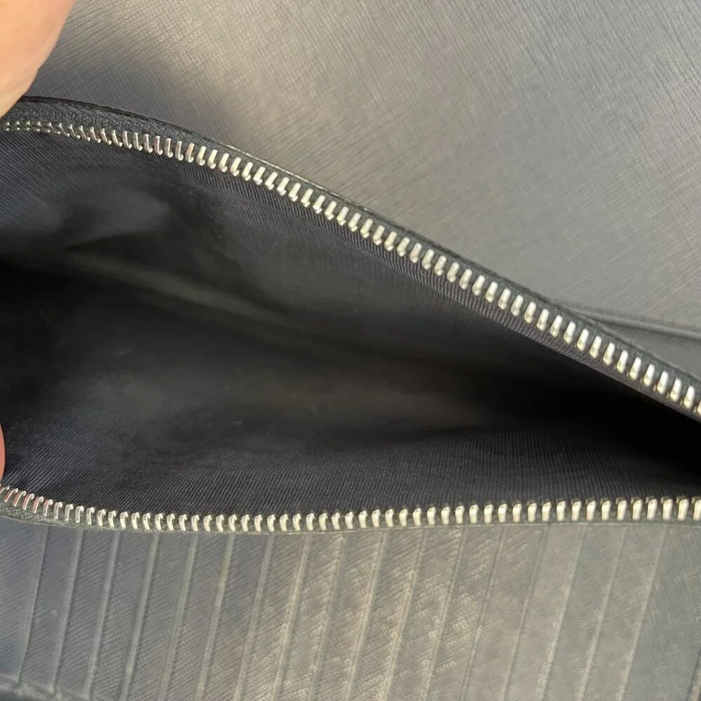 Prada Navy Saffiano Leather Long Travel Organizer Wallet - Preowned